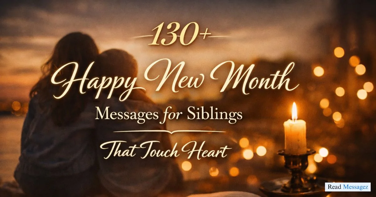 Happy New Month Messages for Siblings