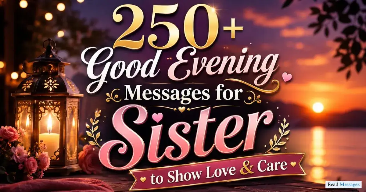 Good Evening Messages for Sister