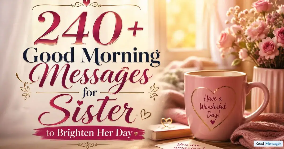Good Morning Messages for Sister