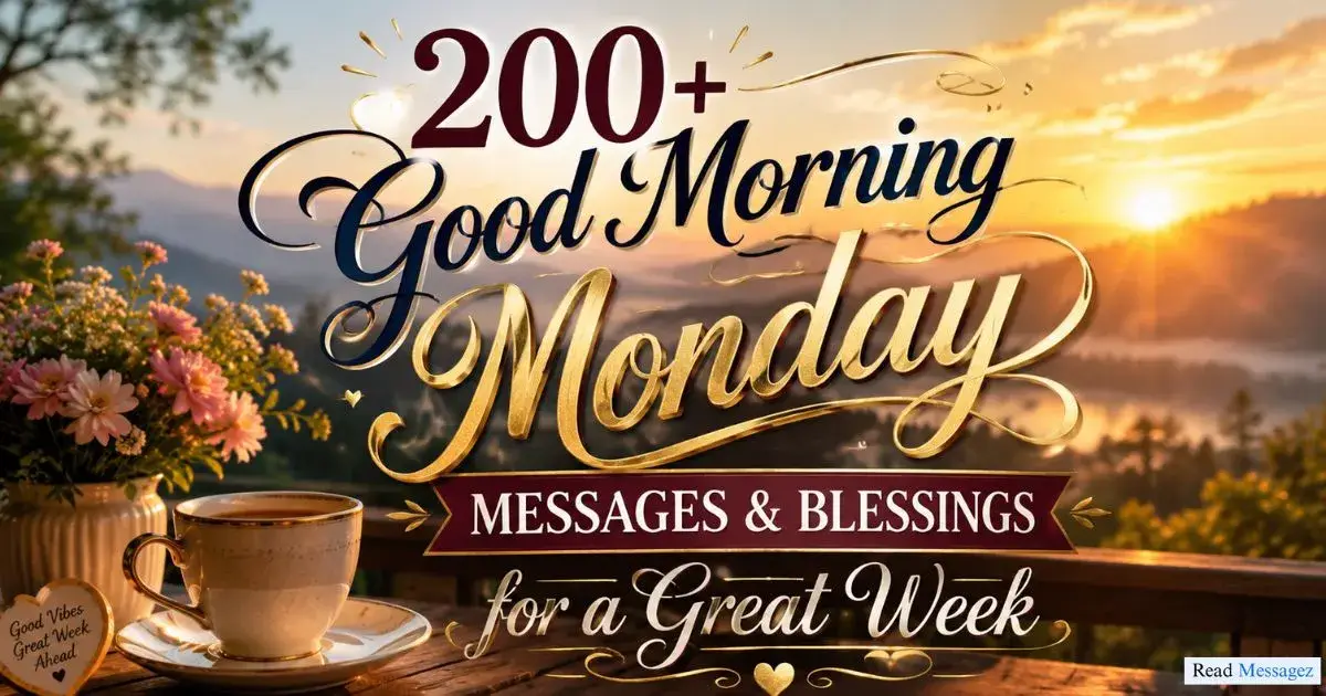 Good Morning Monday Messages & Blessings